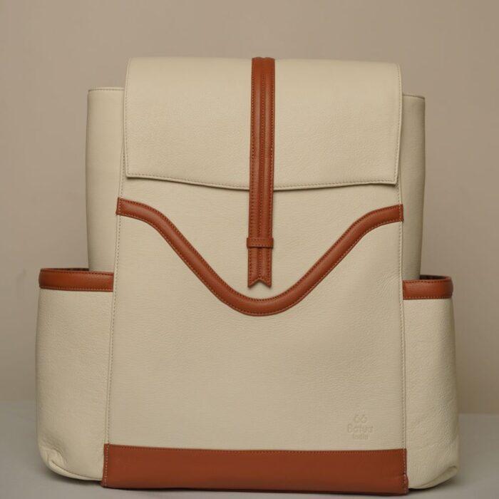 Riffle Backpack - Cream &amp; Tan