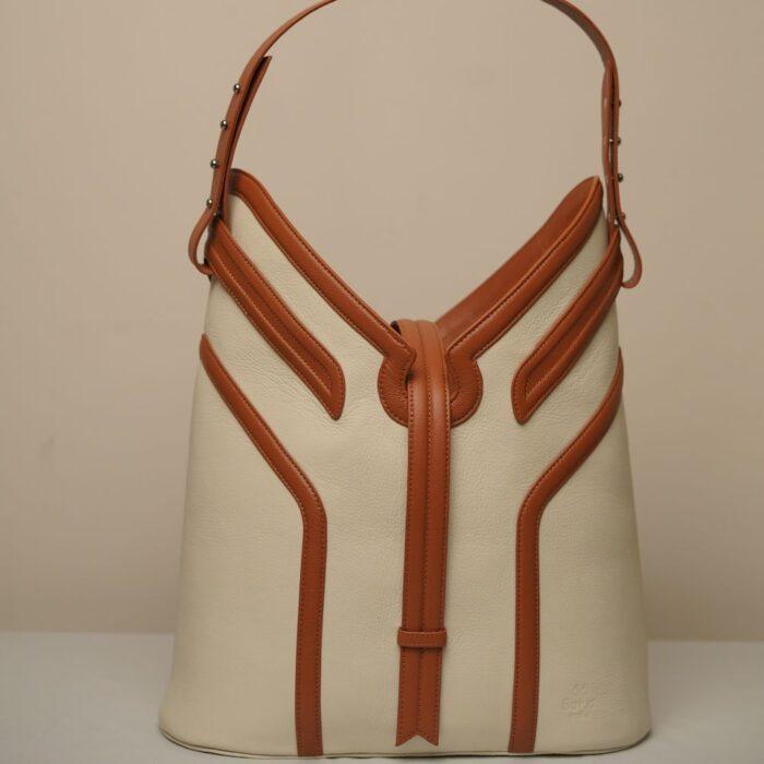 VO Hobo Bag - Cream &amp; Tan