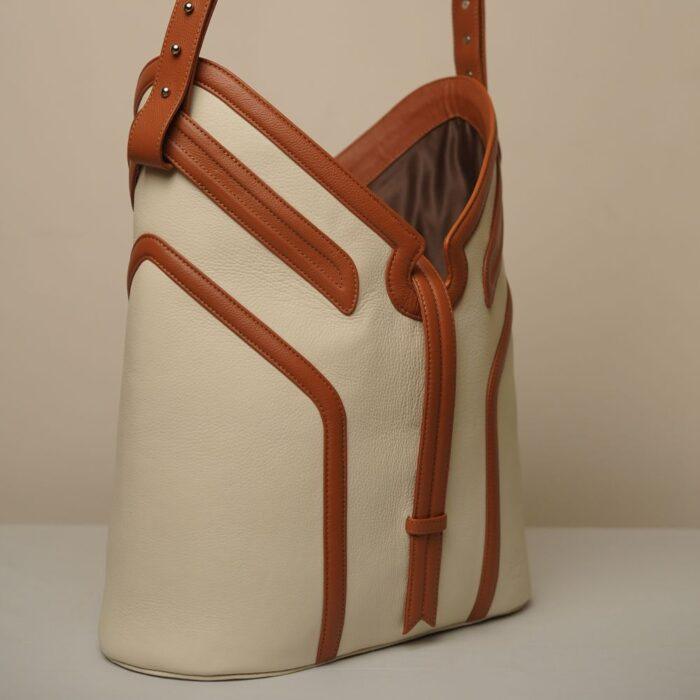 VO Hobo Bag - Cream &amp; Tan