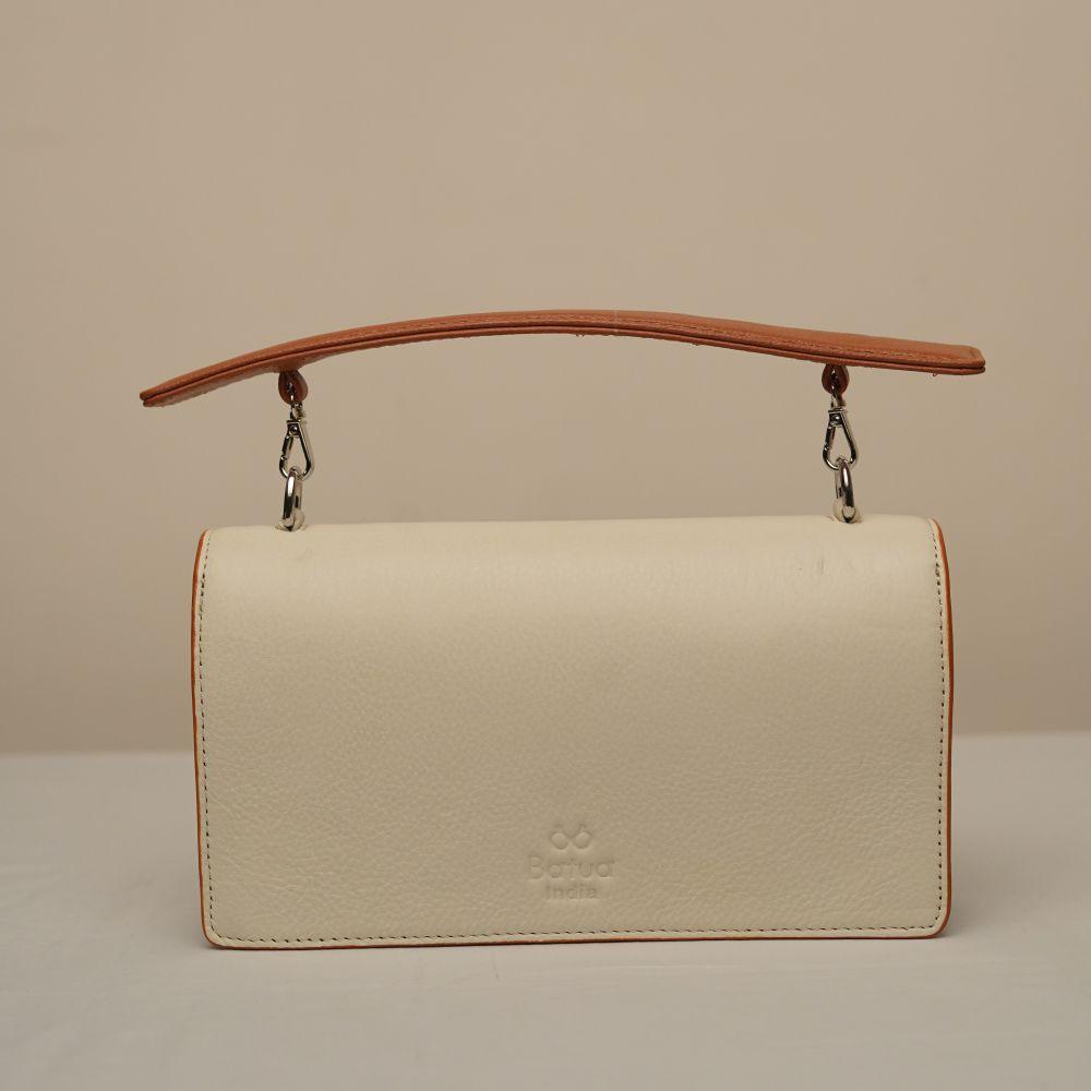 Wavelet Clutch - Cream & Tan