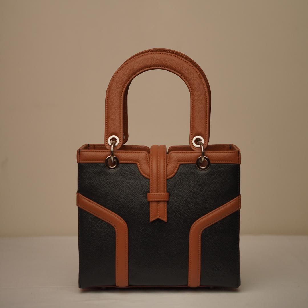 V2 Handbag - Black & Tan