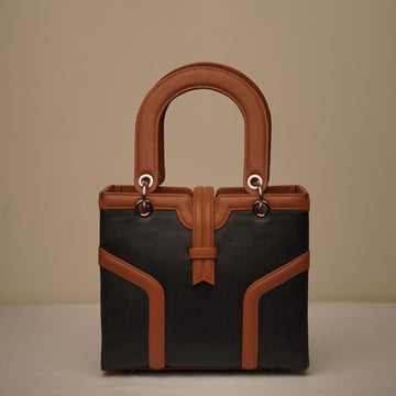 V2 Handbag - Black & Tan
